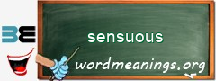 WordMeaning blackboard for sensuous